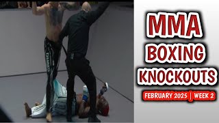 MMA \u0026 Boxing Knockouts, February 2025 | Week 2