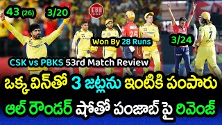 CSK Won By 28 Runs And Spoiled 3 Teams Playoffs Chances | CSK vs PBKS Review 202