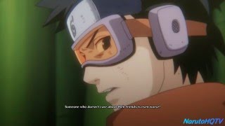 Kakashi and Obito vs Rock Ninja - Obito's Death - English Dub