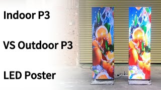 Comparison of the effect of Indoor \u0026 Outdoor P3 LED Poster Screen#nseled #nseledcloud #nseledeurope