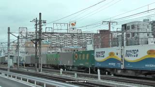 JR貨物　早朝に通過した1051ﾚ EF66 21号機です。（H26.4.30)