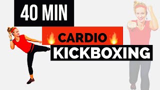 40 min Turbo Style Cardio Kickboxing Aerobics | All Standing | No Equipment