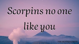 Scorpions  No one like you lyrics