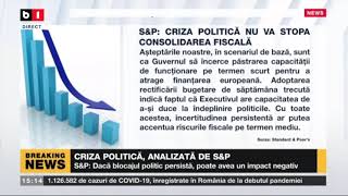 STANDARD \u0026 POOR'S: CRIZA POLITICA, PUTIN PROBABIL SA STOPEZE CONSOLIDAREA FISCALA_Stiri B1_14 sept