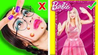 HOW TO BECOME A FAMOUS BARBIE DOLL | FROM NERD TO POPULAR DOLL BY CRAFTY HACKS PLUS