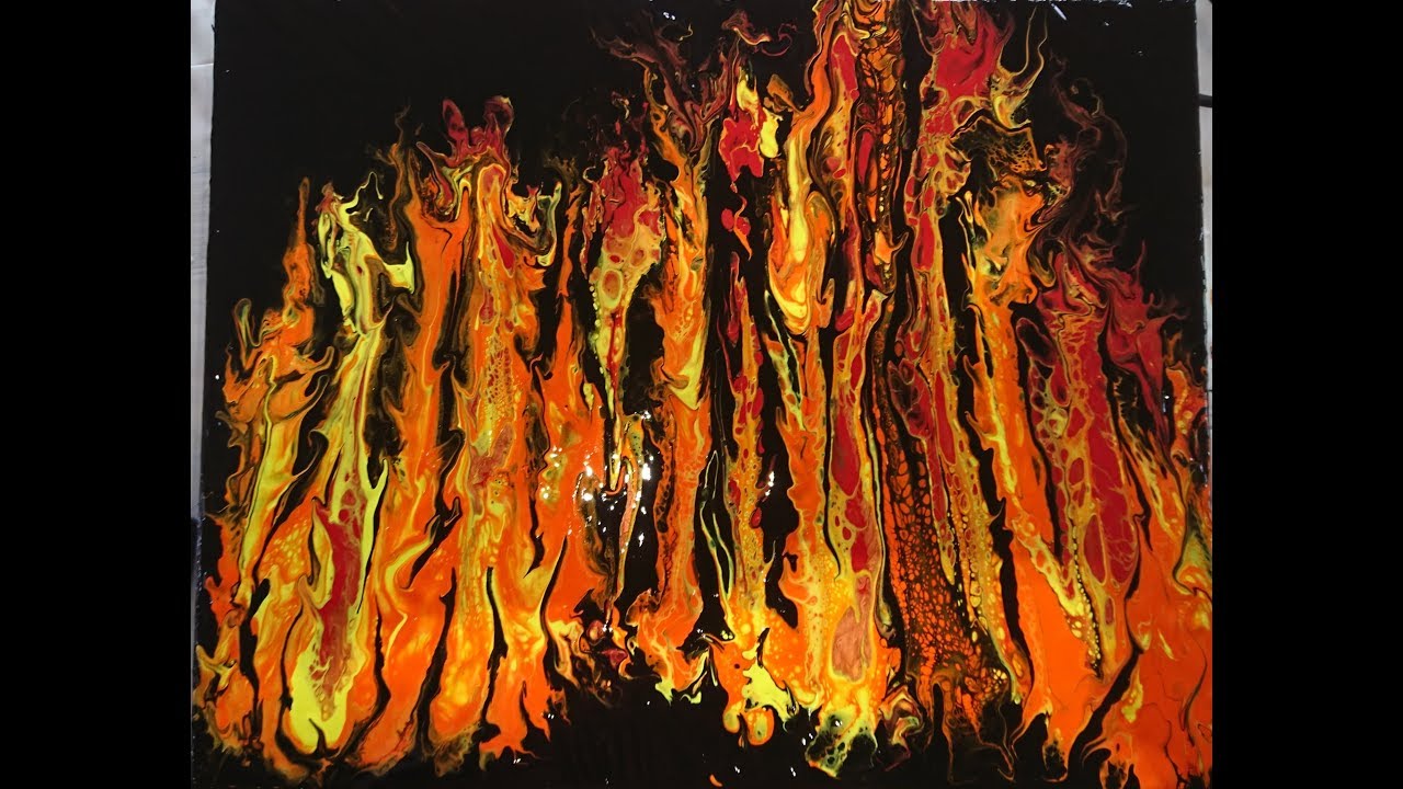Fire Acrylic Painting