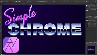 How to Make a Simple 80s Chrome Text Effect in Affinity Photo