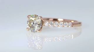 1.24CT Round Brilliant Diamond Rose Gold Engagement Ring Cert/Appr $11K $3995