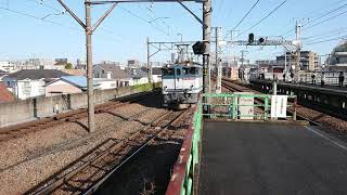 【隅田川シャトル】3月29日尻手駅 新鶴見A61運用 78レ EF65-2057 貨物色 赤プレート