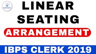 Reasoning Linear Sitting Arrangement straight Line IBPS CLERK 2019 Exam [In HIndi]