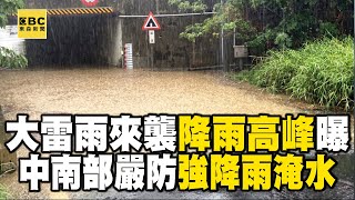 南台灣「大雷雨來襲」快躲雨！ 「降雨高峰」來臨一路下到週末 @newsebc