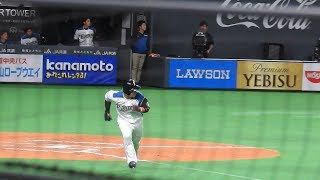 ＜2019.5.21楽天戦6回裏1アウト2塁＞近藤健介がセンターへタイムリーツーベースヒットを放つ！