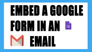 How to embed a google form in an email (Solved)