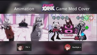 Pol Side by Side | CRIMSONG - Ruv vs Selever | Friday Night Funkin' but it's Anime
