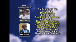 Mark Lovence ~ Short Obituary