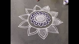 Creative kolam/ 3-2 dot's Margazhi matham special🌼 kolam/ Beautiful Rongoli kolam.