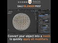 How to Apply all Modifiers in Blender