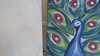 LIVE Paint Night Peacock Painting Step By Step Easy