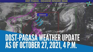 DOST-Pagasa weather update as of October 27, 2021, 4 p.m.