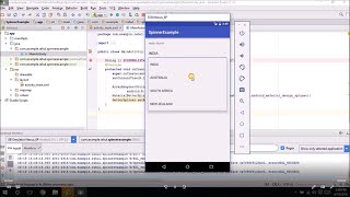 How to create drop down list in Android Studio Spinner Example