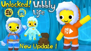 NEW WOBBLY LIFE UPDATE WE UNLOCKED THE ARTIC EXPLORER OUTFIT &  FROZEN WOBBLY CLOTHES