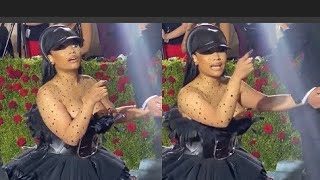 Nicki Minaj almost slapped a reporter at the met gala 2022//Nicki minaj at the met gala