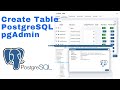 How to create a Table using pgAdmin? | PostgeSQL Tutorial