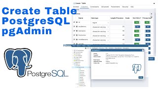 Create table in PostgreSQL using pgAdmin tool (tutorial) #ezetdatabase #ezetideas #programming