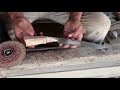 knife making meat wipe knife from leaf spring pembuatan pisau lapah daging.