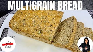 Super Easy No Knead Homemade Fresh Multigrain Bread Loaf Recipe