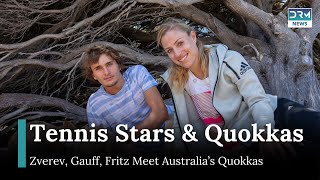 Tennis Pros Zverev, Gauff, and Fritz Enjoy Quokka Moments Before United Cup Kicks Off | AD1G