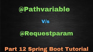 Difference between PathVariable and RequestParam In Spring Boot //Easy Learning Channel