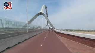 Ride on De Oversteek (The Crossing) bridge Nijmegen (Netherlands)