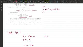 Problem 6.2:Tuning knobs in the infinite horizon optimal control (LQR) for a third order toy example