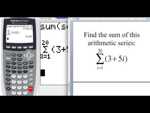 12-2 How to Find the Sum of an Arithmetic Sequence on the TI-84 12-2 How to Find the Sum of an Arithmetic Sequence on the TI-84