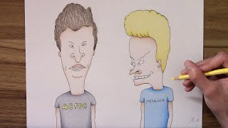 Speed Drawing Beavis and Butt-Head from MTV