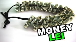 How to make a money lei for graduation or wedding gift, DIY tutorial