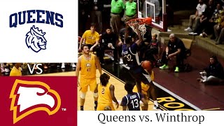 Queens University vs. Winthrop University MBB Full Game Highlights