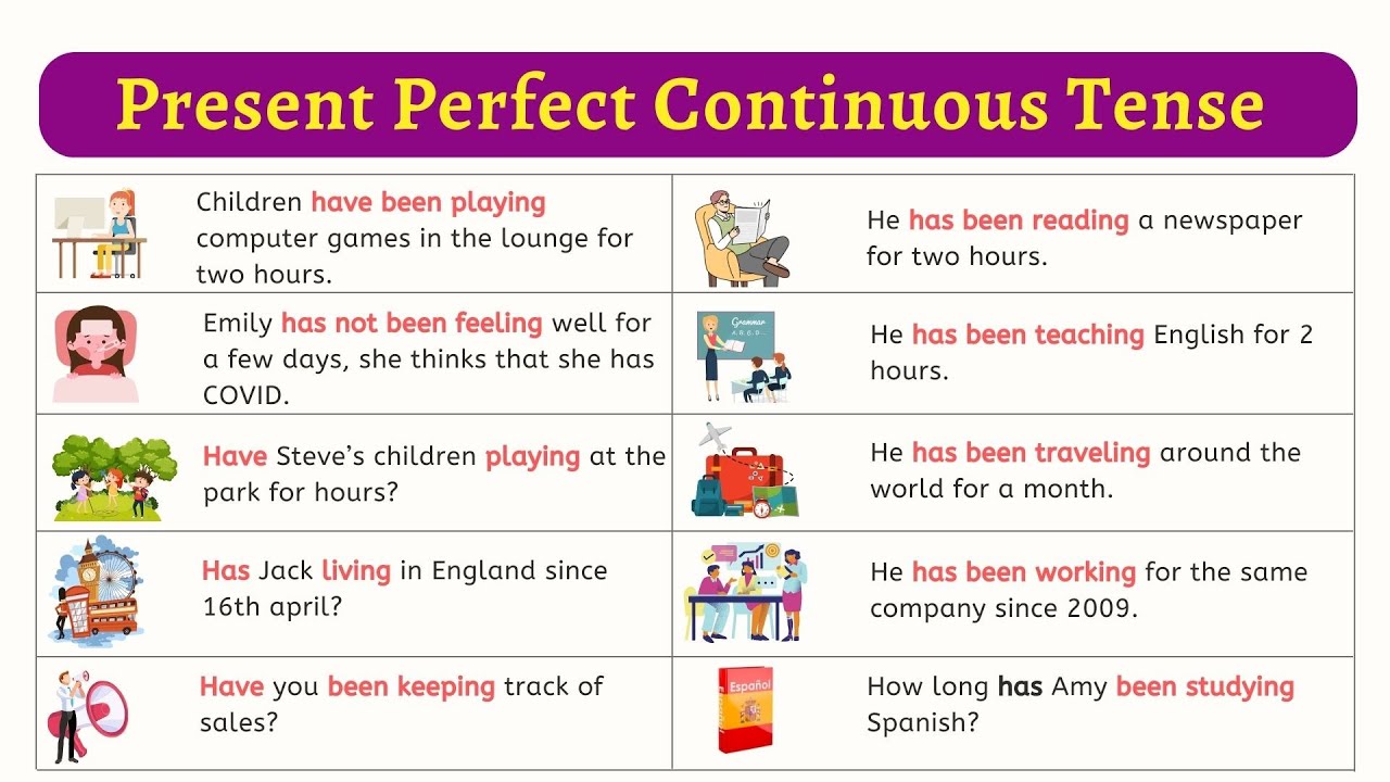 5 Examples Of Present Perfect Continuous Tense Infoupdate Org