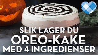 Oreo kake med 4 ingredienser - perfekt til Halloween | TINE Kjøkken