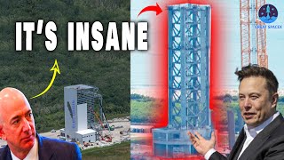 SpaceX Florida Starship Catch Tower is Growing Fast that scared Blue Origin