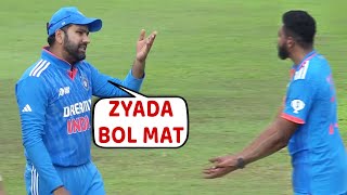 Rohit Sharma Angry on Mohommed Sheraj for Bowling India vs Nepal Asia Cup 2023 #indvsnep