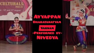 Bharatanatyam varnam Ayyappan/Nivedya jins/A grade#bharatanatyam #manikandan #varnam