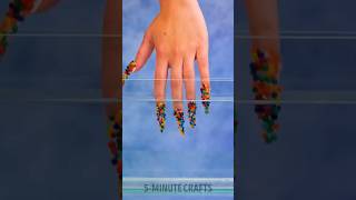 Super simple rainbow crafts 🥳 #diy #howto #5minutecrafts #crafts #nails
