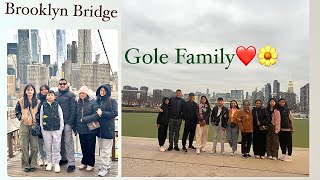 Very First Time Brooklyn Bridge🌉🫨|| Gole Family🍱🏢🚢