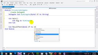 How to Procedure Delegates in VB NET 2012
