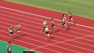 2017ギャレックス杯　1女子100m決勝　福井県中学地区対抗陸上競技大会