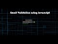 Email Validation using Javascript