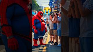 मोटे स्पाइडर-मैन का सभी लोग मज़ाक उड़ाने लगते हैं 😭 | spider man revenge 🤠 | #spiderman #shorts