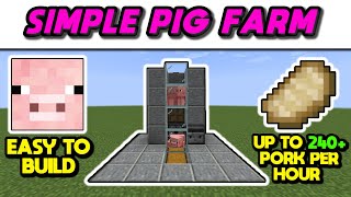 EASIEST Automatic Pig Farm Tutorial (Java \u0026 Bedrock) - Minecraft 1.21